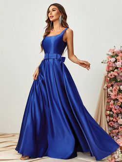 Style FSWD1337 Faeriesty Blue Size 8 Jersey Tall Height Floor Length A-line Dress on Queenly