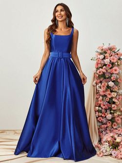 Style FSWD1337 Faeriesty Royal Blue Size 12 Jersey A-line Dress on Queenly
