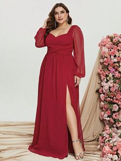 Style FSWD1046P Faeriesty Red Size 24 Tall Height Sweetheart Military A-line Dress on Queenly