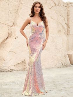 Style FSWD1272 Faeriesty Gold Size 0 Spaghetti Strap Tall Height Jersey Mermaid Dress on Queenly