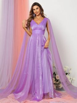 Style FSWD8089 Faeriesty Purple Size 16 Tulle Floor Length A-line Dress on Queenly