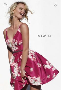 Style 32321 Sherri Hill Pink Size 4 Homecoming Prom Cocktail Dress on Queenly