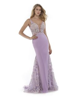 Style 16098 Morrell Maxie Purple Size 6 Floor Length Tall Height Straight Dress on Queenly