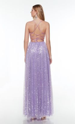 Style 61242 Alyce Paris Purple Size 4 Floor Length Military Lavender A-line Dress on Queenly
