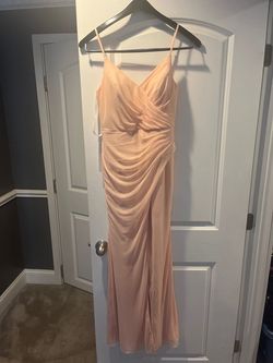 Style -1 Azazie Pink Size 6 Floor Length Prom Side slit Dress on Queenly