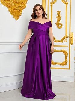 Style FSWD0861P Faeriesty Purple Size 28 Floor Length Jersey Tall Height A-line Dress on Queenly