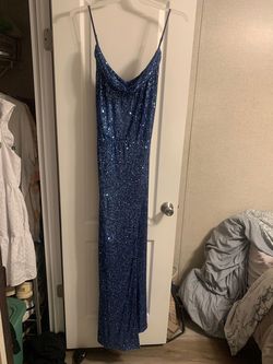 Style -1 Fashion Nova Blue Size 26 Plus Size Military Prom Straight Dress on Queenly