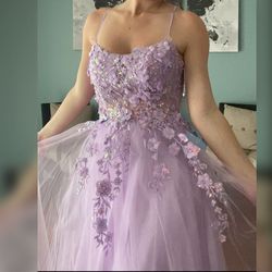 Andrea & Leo Couture Purple Size 12 -1 Corset Lavender Ball gown on Queenly