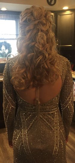 Style -1 Sherri Hill Silver Size 2 Semi-formal Bodycon Backless Pageant Cocktail Dress on Queenly