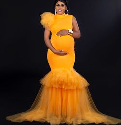 Style 0 Orange Size 8 Mermaid Dress on Queenly
