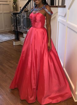 Sherri Hill Pink Size 2 Coral Floor Length Custom -1 Ball gown on Queenly