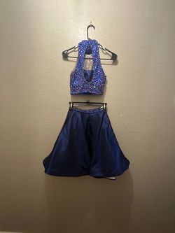 Style -1 Sherri Hill Blue Size 0 Appearance Mini Homecoming Beaded Top Cocktail Dress on Queenly