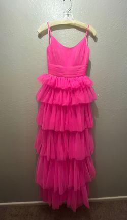 Style -1 Ashley Lauren Pink Size 2 Floor Length Black Tie Prom Barbiecore Straight Dress on Queenly