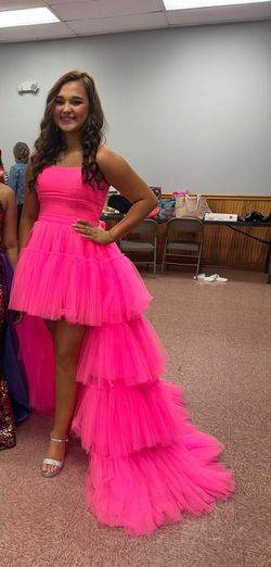 Style -1 Sherri Hill Pink Size 8 Strapless Cocktail Dress on Queenly