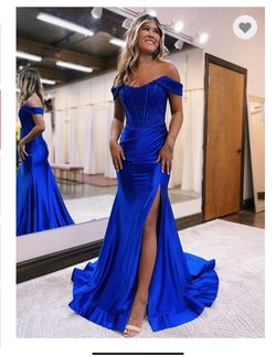 Style -1 Blue Size 2 Side slit Dress on Queenly