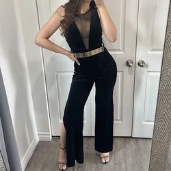 Style -1 Black Size 4 Jumpsuit Dress on Queenly