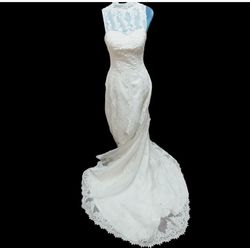 White Size 0 Mermaid Dress on Queenly