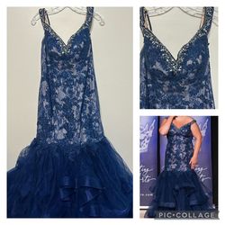 Style -1 Blue Size 16 Mermaid Dress on Queenly