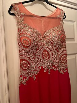 Style -1 Red Size 16 Straight Dress on Queenly