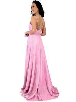 Style 8291 Marc Defang Pink Size 4 8291 V Neck Black Tie Straight Dress on Queenly