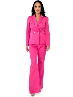 Style 8124 Marc Defang Hot Pink Size 4 Floor Length Barbiecore Pageant Jumpsuit Dress on Queenly