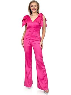 Style 8158 Marc Defang Pink Size 4 Pageant Fun Fashion Tall Height 8158 Jumpsuit Dress on Queenly