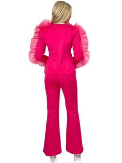Style 8275 Marc Defang Pink Size 4 Interview Jumpsuit Dress on Queenly