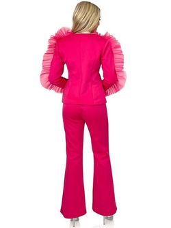 Style 8275 Marc Defang Hot Pink Size 6 8275 Floor Length Jumpsuit Dress on Queenly