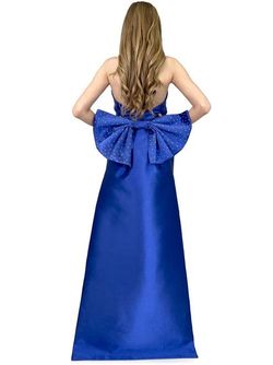 Style 8236 Marc Defang Blue Size 2 8236 Pageant Fun Fashion Cocktail Dress on Queenly