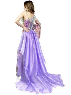Style 8004 Marc Defang Purple Size 2 Floor Length Overskirt Lavender Fun Fashion Jumpsuit Dress on Queenly