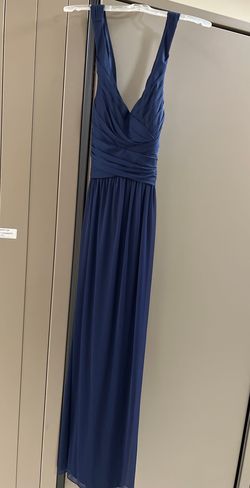 David's Bridal Blue Size 12 Wedding Guest A-line Dress on Queenly