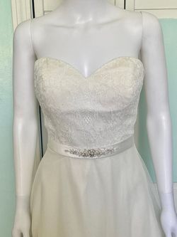 Style GA23142 Ella Rose White Size 14 Tall Height Lace Bridgerton Ball gown on Queenly