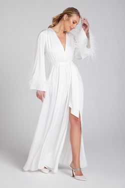 Style NM346WHXS Nadine Merabi White Size 0 Tall Height Floor Length Straight Dress on Queenly