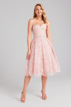 Style NM076BLSL Nadine Merabi Pink Size 12 Floor Length Tall Height Nm076blsl Straight Dress on Queenly