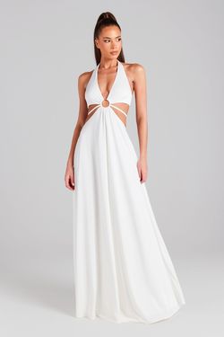 Style NMR194WHXL Nadine Merabi White Size 16 Tall Height Pageant Floor Length Straight Dress on Queenly