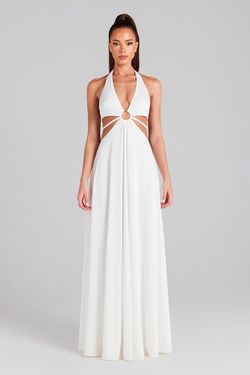 Style NMR194WHXL Nadine Merabi White Size 16 Floor Length Tall Height Straight Dress on Queenly