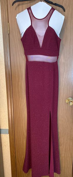 Red Size 8 Side slit Dress on Queenly