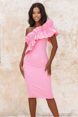 Style ALICIA Lavish Alice Pink Size 6 One Shoulder Cocktail Dress on Queenly