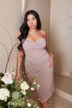 Style MARIA Lavish Alice Pink Size 22 Plus Size Cocktail Dress on Queenly