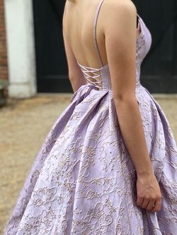 Sherri Hill Purple Size 4 Floor Length Ball gown on Queenly