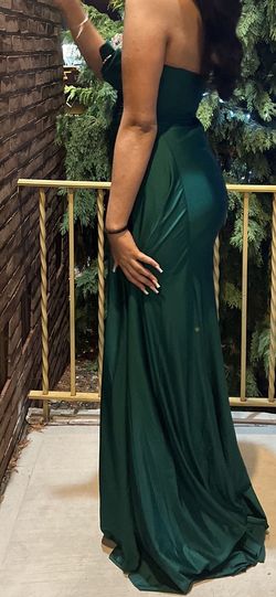 Style Style PS21218 Portia and Scarlett Green Size 4 Side slit Dress on Queenly