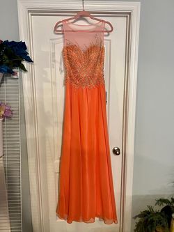 Vienna Orange Size 2 50 Off Side slit Dress on Queenly