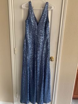 Nicole miller Blue Size 8 Wedding Guest Straight Dress on Queenly