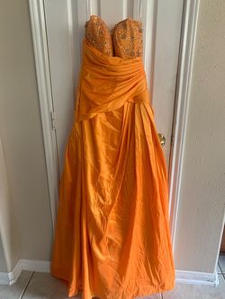 Orange Size 6 Ball gown on Queenly