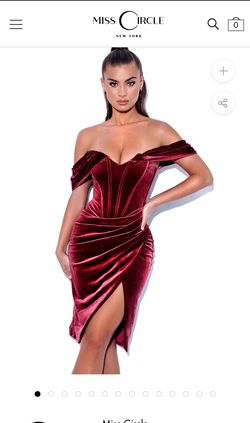 Miss Circle Red Size 12 50 Off Corset Cocktail Dress on Queenly