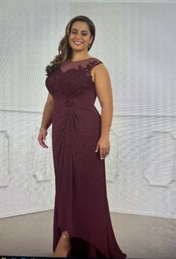 Azazie Red Size 22 Plus Size Ball gown on Queenly