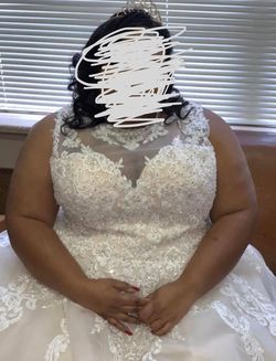 MoriLee Nude Size 24 50 Off Mori Lee Plus Size Train Dress on Queenly