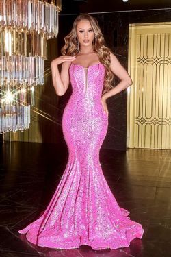 Style PS22541 Portia and Scarlett Hot Pink Size 8 Tall Height Side slit Dress on Queenly