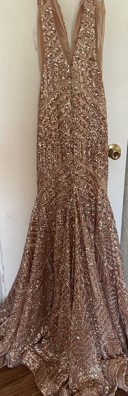 Jovani Nude Size 2 Free Shipping Mermaid Dress on Queenly