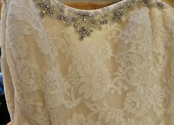 Evelyn's Bridal White Size 14 Floor Length Pattern Embroidery Plus Size Cotillion Ball gown on Queenly